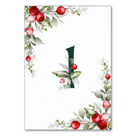 Weihnachten Botanischer Tisch 1 Hochzeitsstimmung  Tischnummer