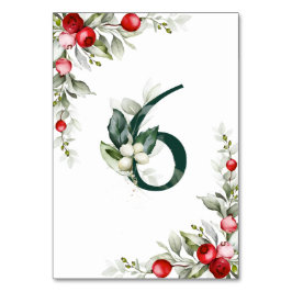 Weihnachten Botanischer Tisch 6 Hochzeitsstimmung  Tischnummer