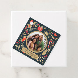 Weihnachten Botanisches Foto Geschenkanhänger