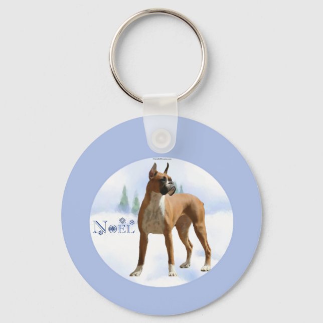 Weihnachten Boxer Schlüsselanhänger (Vorderseite)