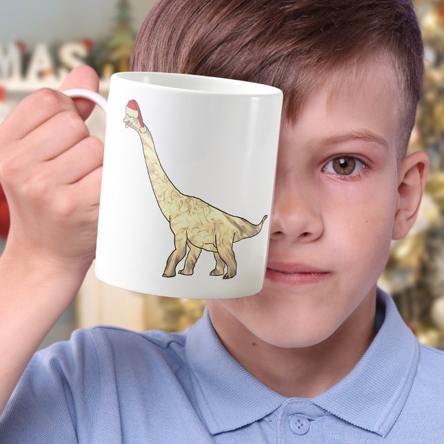 Weihnachten Brachiosaurus Festliches Dinosaurier E Kaffeetasse (Christmas dinosaur brachiosaurus holiday mug)