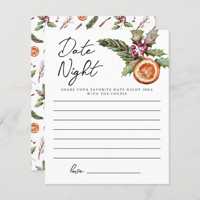 Weihnachten Brautparty Date Night Ideas (Vorne/Hinten)