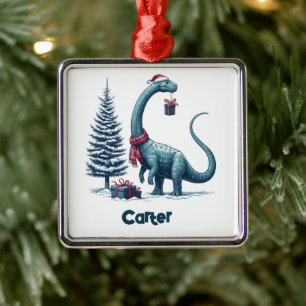 Weihnachten Brontosaurus dinosaurier Ornament Aus Metall