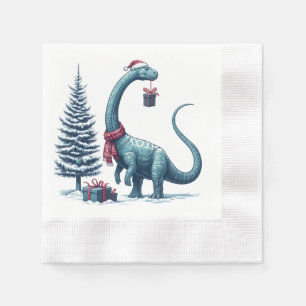 Weihnachten Brontosaurus dinosaurier Serviette