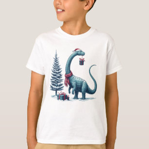 Weihnachten Brontosaurus dinosaurier T-Shirt