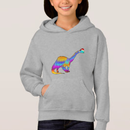 Weihnachten Brontosaurus Funny Colorful Dinosaurie Hoodie