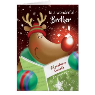 Weihnachten, Bruder. Snowdrop auf roten