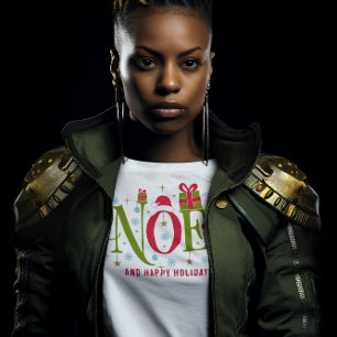 Weihnachten bunt und lustig Typografie zurücktrete T-Shirt