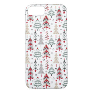 Weihnachten, bunt, Weihnachtsbaum, rot, grün Case-Mate iPhone Hülle