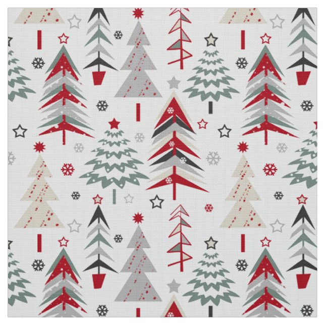 Weihnachten, bunt, Weihnachtsbaum, Rot, grün Stoff (Muster)