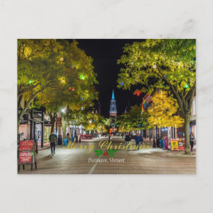 Weihnachten Burlington, Vermont Postkarte