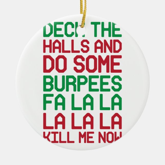 Weihnachten Burpees Keramikornament (Vorne)