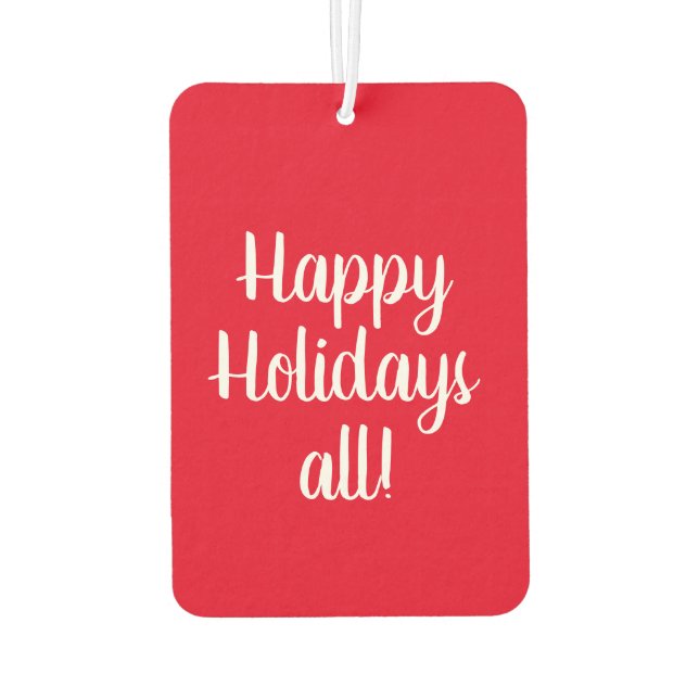 Weihnachten Burrito Elf Ohren, die wellen Hallo Autolufterfrischer (Rückseite)