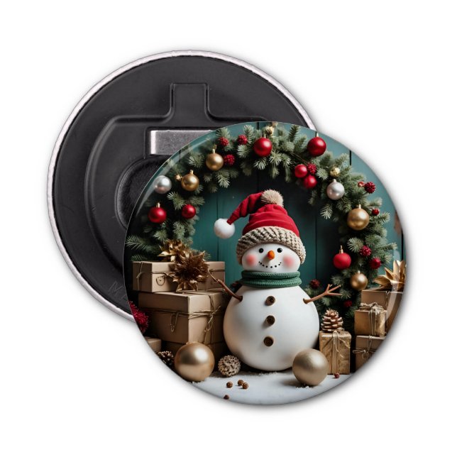 Weihnachten - Button Flaschenöffner (Vorderseite)