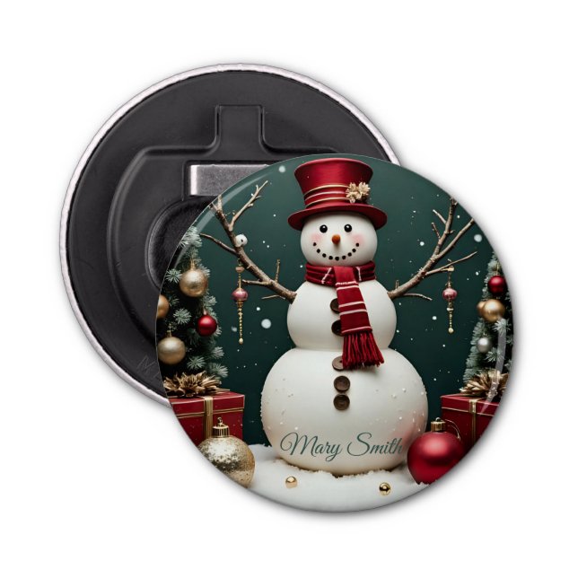 Weihnachten - Button Flaschenöffner (Vorderseite)