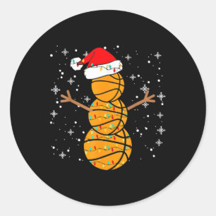 Weihnachten Bysketbyll Spieler Snowman Santa Byske Runder Aufkleber