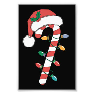 Weihnachten Candy Cane Weihnachtsmann Xmas Kinder  Fotodruck
