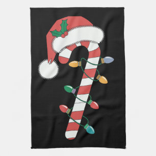 Weihnachten Candy Cane Weihnachtsmann Xmas Kinder  Geschirrtuch
