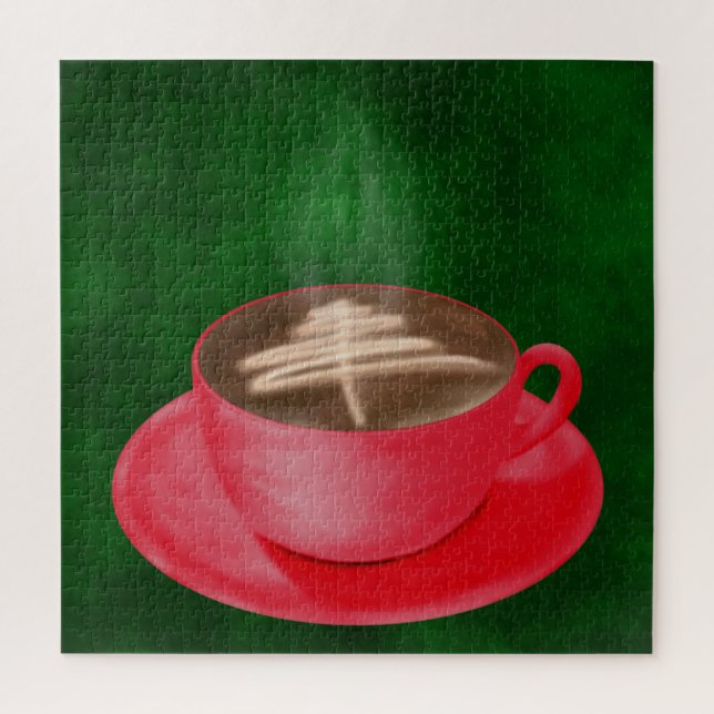 Weihnachten Cappuccino Kunst Puzzle (Vertikal)