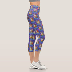 Weihnachten Capri Leggings Couple Gnomes singen