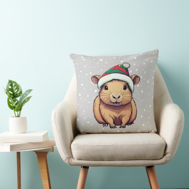 Weihnachten Capybara Kissen (Stuhl )