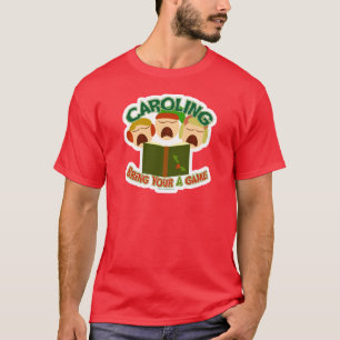 Weihnachten Caroling Niedlich Holiday Cartoon Art T-Shirt