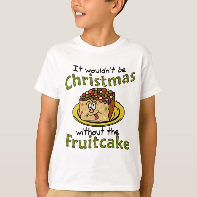Weihnachten Cartoon Fruitcake T-Shirt (Vorderseite)