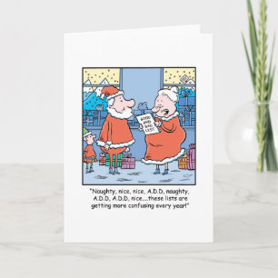Weihnachten Cartoon Santa's Gute und schlechte Lis