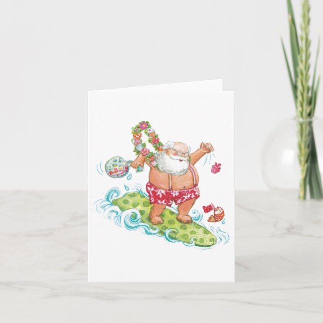 Weihnachten Cartoon Surfen Weihnachten (Vorderseite)