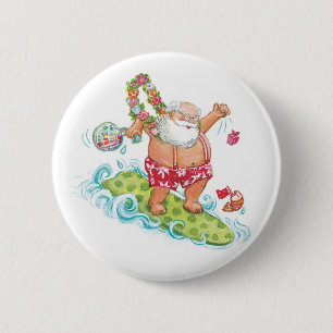 Weihnachten Cartoon Surfen Weihnachten Button
