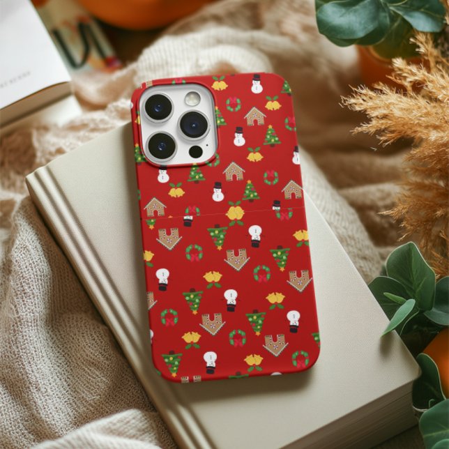 Weihnachten Casephone Muster Hintergrundgeschenke  Case-Mate iPhone Hülle (Von Creator hochgeladen)