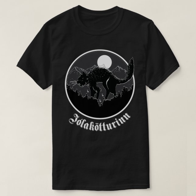Weihnachten Cat Jolakotturin Isländische Folklore  T-Shirt (Design vorne)