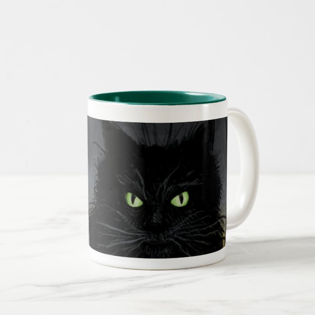 Weihnachten Cat Zweifarbige Tasse (VorderseiteRechts)