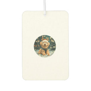 Weihnachten Cavapoo Rentierhunde Weihnachtsmannmüt Autolufterfrischer
