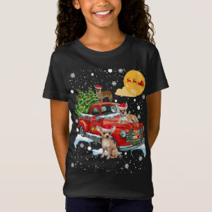 Weihnachten Chihuahua Hund mit Vintagem Red Truck  T-Shirt