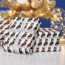 Weihnachten Chihuahua mit Winterskarte Geschenkpapier