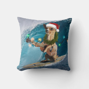 Weihnachten Chihuahua Surfing Kissen