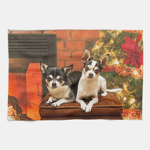 Weihnachten Chihuahuas Handtuch