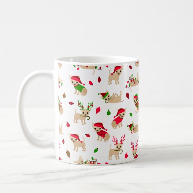 Weihnachten-Chihuahuas Kaffeetasse (Links)