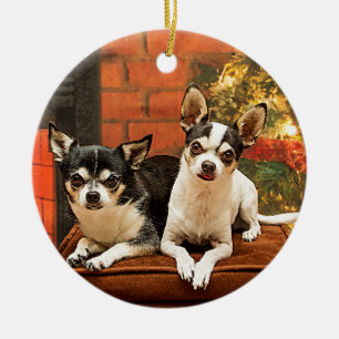 Weihnachten Chihuahuas Keramikornament
