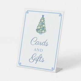 Weihnachten Chinoiserie Blue White Cards und Gesch Sockelschild