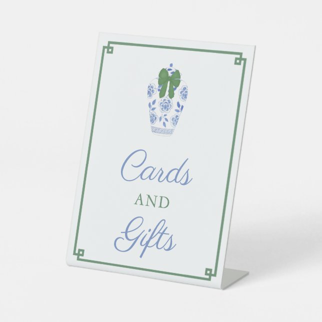 Weihnachten Chinoiserie Kinderduschkarten und Gesc Sockelschild (Vorderseite)