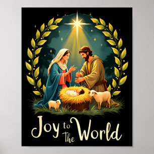 Weihnachten Christi Geburt Jesus Freude Zu Poster