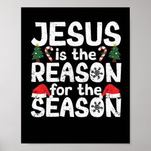 Weihnachten Christlich Jesus ist der Grund Poster