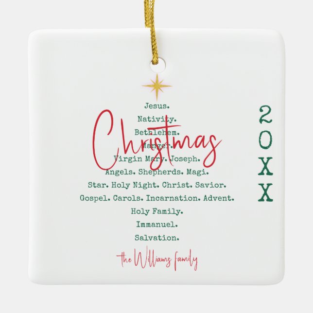 Weihnachten Christlicher Glaube Jesus Religiöse Keramikornament (Vorderseite)