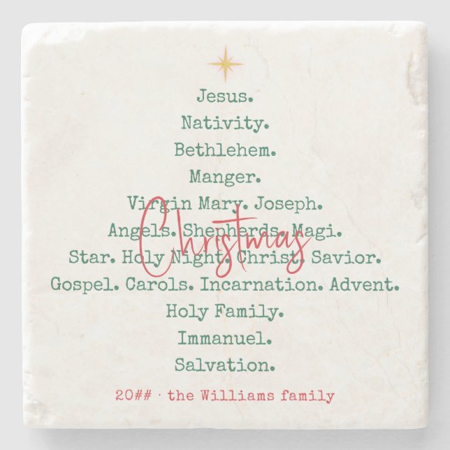 Weihnachten Christlicher Glaube Jesus Religiöse Steinuntersetzer (Vorderseite)