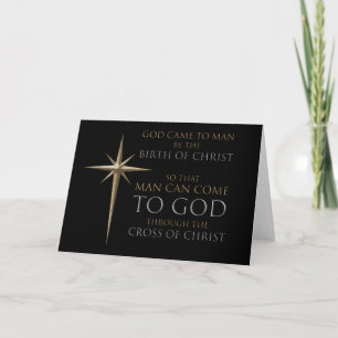Weihnachten - Christlicher Glaubenstern: Geburt un Karte