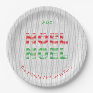Weihnachten Christmas Sweater Typografie Pappteller