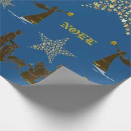 Weihnachten Classic Blue Holiday Wrapping Paper Geschenkpapier