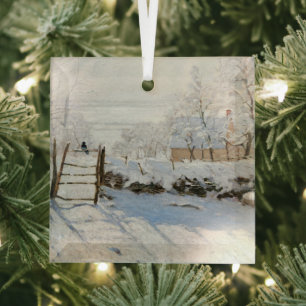Weihnachten, Claude Monets The Magpie Ornament Aus Glas